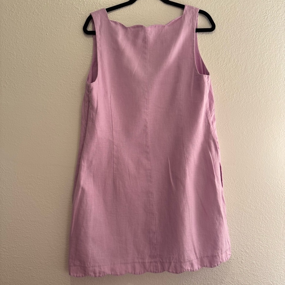 Abercrombie & Fitch Linen Collection Purple Linen Shift Dress Size L - Picture 2 of 3
